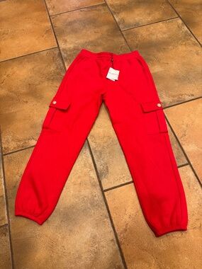Generation Love Bright Red Cargo Jogger Pants